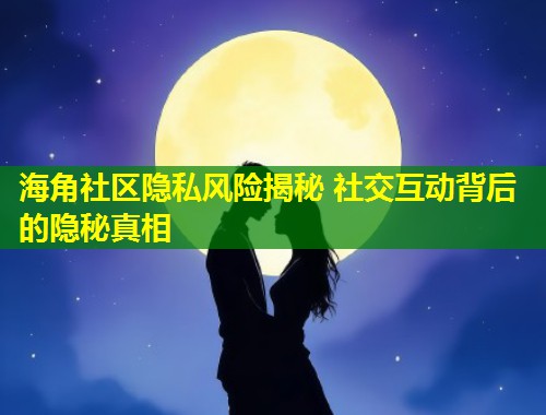 海角社区隐私风险揭秘 社交互动背后的隐秘真相  第1张